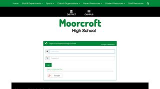 Moorcroft High School - Site Administration Login