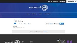 Private Club : Members Section - Moore Park Golf - MiClub