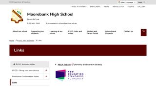 Links - Moorebank High School