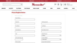 Register - Moosejaw