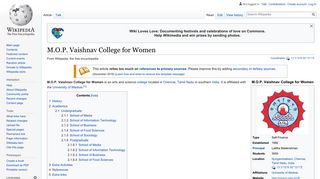 M.O.P. Vaishnav College for Women - Wikipedia