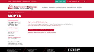 MoPTA - Southeast Missouri State University