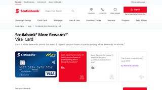 Scotiabank More Rewards Visa card