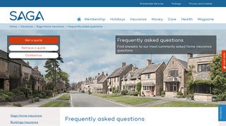 Saga Home Insurance | For over 50s | Frequently asked questions