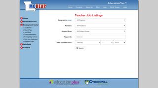 Missouri Classroom Teacher Job Positions for subject area ... - MOREAP
