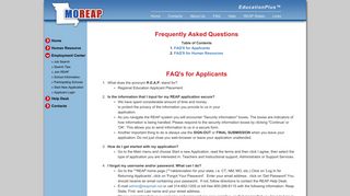 MOREAP Frequently Asked Questions (FAQ) - Missouri Teaching Jobs