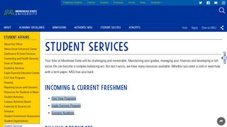 Morehead State University :: Student Services