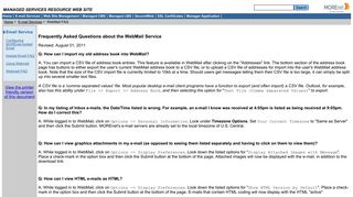 MOREnet - Resources - WebMail FAQ