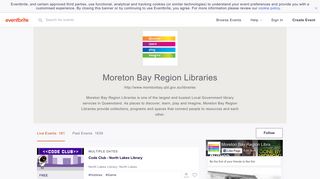 Moreton Bay Region Libraries Events | Eventbrite