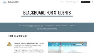 Blackboard at MSU - Bb for Students - Google Sites