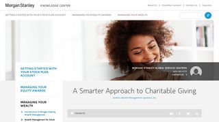A Smarter Approach to Charitable Giving - Morgan Stanley
