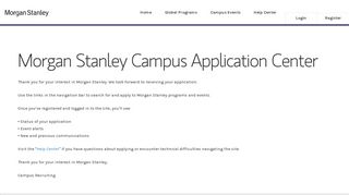 Morgan Stanley Campus Application Center