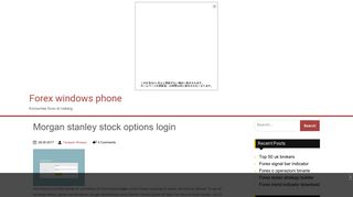Morgan stanley stock options login - ucynuqyde.web.fc2.com