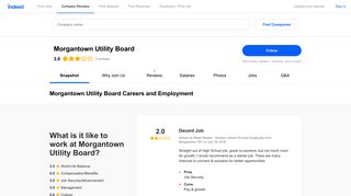 Morgantown Utility Board Careers and Employment | Indeed.com