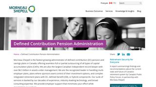 Defined Contribution Pension Administration - Morneau Shepell