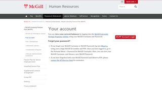 Your account | Human Resources - McGill University