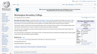 Mornington Secondary College - Wikipedia