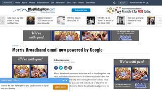 Morris Broadband email now powered by Google