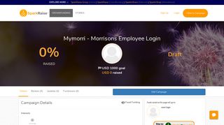 Mymorri - Morrisons Employee Login | Crowdfunding | SparkRaise