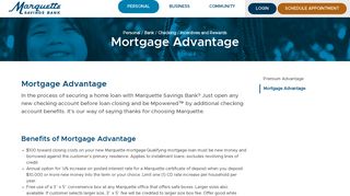 Incentives and Rewards Mortgage Advantage - Marquette Savings Bank