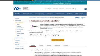 Finastra: Loan Origination System - American Bankers Association