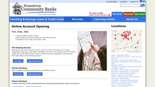 Online Account Opening - Hometown Banks
