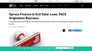Spruce Finance to Exit Solar Loan, PACE Origination Business ...