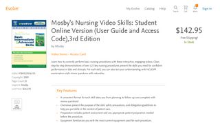 Mosby's Nursing Video Skills: Student Online Version (User Guide and ...