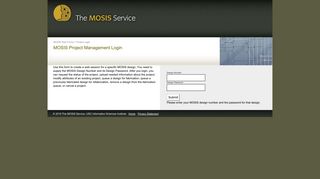 MOSIS Project Management Login