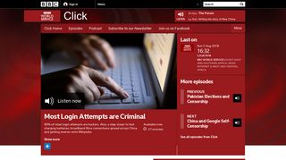 BBC World Service - Click, Most Login Attempts are Criminal