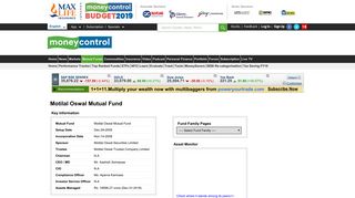 Motilal Oswal Mutual Fund - Moneycontrol