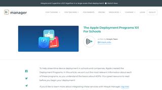 The Apple Deployment Programs 101 For Schools - Mosyle Manager ...