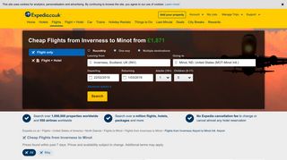 Inverness to Minot Flights from : Book Flights from INV to MOT | Expedia