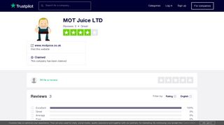MOT Juice LTD Reviews | Read Customer Service Reviews of www ...