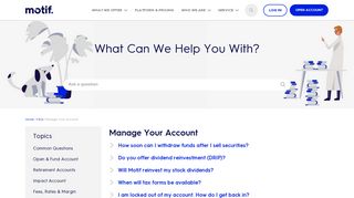Manage Your Account - Motif Investing