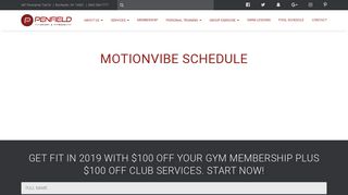 MotionVibe Schedule - Penfield Sport & Fitness