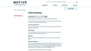 Motive Financial - Online Banking