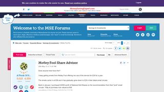 Motley Fool Share Advisor - MoneySavingExpert.com Forums