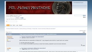 Anyone recommend a Motley fool subscription? - Mr. Money Mustache ...