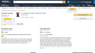 Amazon.co.uk:Customer reviews: The Motley Fool UK Investment Guide