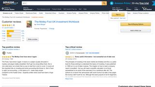 Amazon.co.uk:Customer reviews: The Motley Fool UK Investment ...
