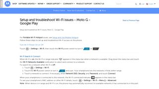 Setup and troubleshoot Wi-Fi issues - Moto G - Google Play - Motorola ...