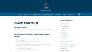 Claims Procedure | Moto Health Care