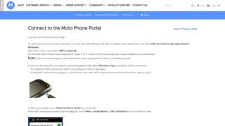 Connect to the Moto Phone Portal - Motorola Support - US