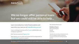 Personal Loans | Motonovo Finance