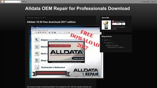 Alldata OEM Repair for Professionals Download: Alldata 10.54 free ...