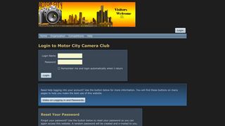Motor City Camera Club - Login