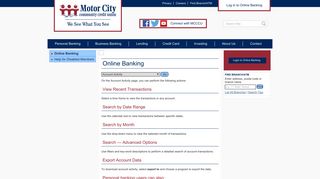 Motor City Community Credit Union - Online Banking