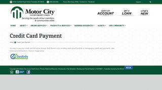 Motor City Co-op Credit Union | Credit Card Payment - Motor City Co ...