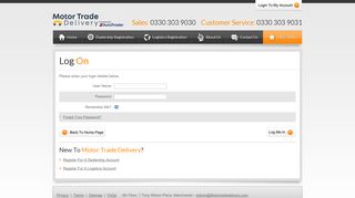 Login to my account - Motor Trade Delivery